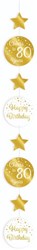 Hangdeco 80 Jaar Luxe Goud/Wit (120cm)