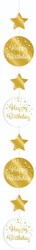 Hangdeco Happy Birthday Luxe Goud/Wit (120cm)