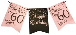Vlaggenlijn 60 Jaar Luxe Rosé/Zwart (6m)