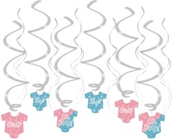 Swirl Decoratie Gender Reveal (12st)