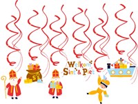Swirl Decoratie Sinterklaas - 6st