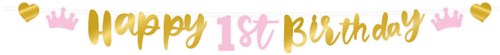 Letterslinger Happy 1st Birthday Girl - 250cm
