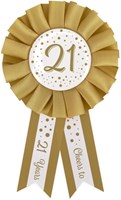 Rozet 21 Jaar Goud/Wit