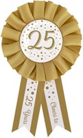 Rozet 25 Jaar Goud/Wit