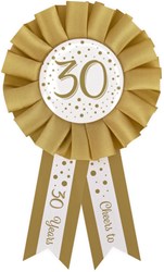 Rozet 30 Jaar Goud/Wit
