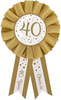 Rozet 40 Jaar Goud/Wit
