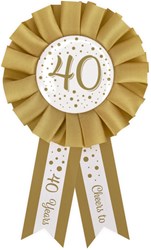 Rozet 40 Jaar Goud/Wit