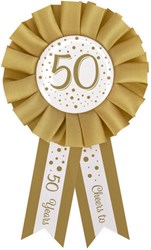 Rozet 50 Jaar Goud/Wit