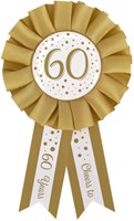 Rozet 60 Jaar Goud/Wit