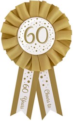 Rozet 60 Jaar Goud/Wit