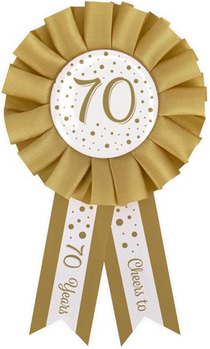 Rozet 70 Jaar Goud/Wit