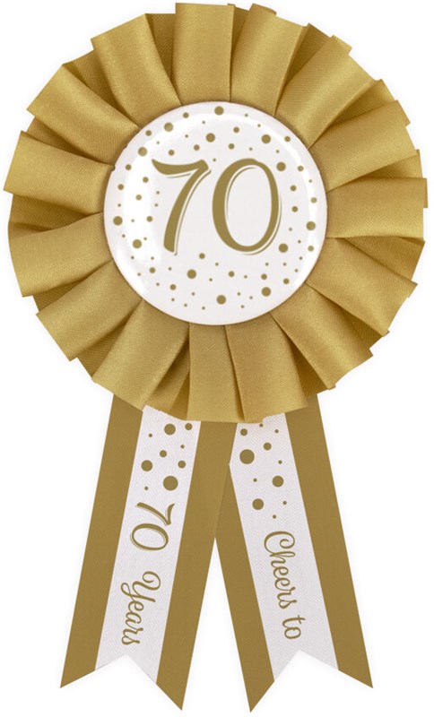 Rozet 70 Jaar Goud/Wit