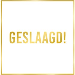Kaart - Geslaagd Goud/Wit