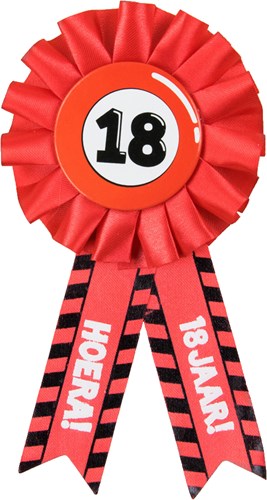 Rozet 18 Jaar Verkeersbord