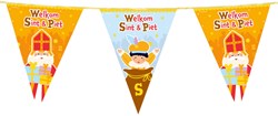 Sinterklaas Vlaggenlijn Welkom Sint & Piet - 10m