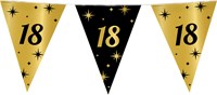 Vlaggenlijn 18 Jaar Classy Goud/Zwart (10m)