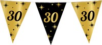 Vlaggenlijn 30 Jaar Classy Goud/Zwart (10m)