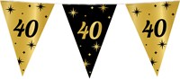 Vlaggenlijn 40 Jaar Classy Goud/Zwart (10m)