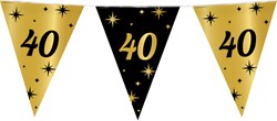 Vlaggenlijn 40 Jaar Classy Goud/Zwart (10m)