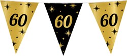 Vlaggenlijn 60 Jaar Classy Goud/Zwart (10m)