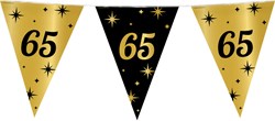 Vlaggenlijn 65 Jaar Classy Goud/Zwart (10m)