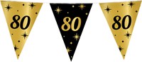 Vlaggenlijn 80 Jaar Classy Goud/Zwart (10m)