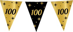 Vlaggenlijn 100 Jaar Classy Goud/Zwart (10m)