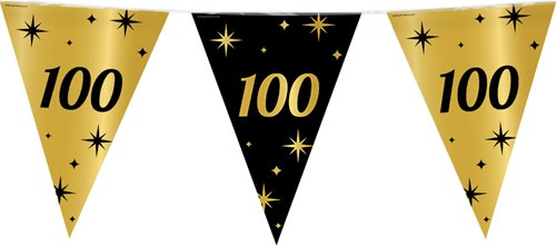 Vlaggenlijn 100 Jaar Classy Goud/Zwart (10m)