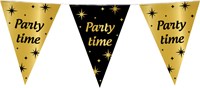Vlaggenlijn Party Time Classy Goud/Zwart (10m)