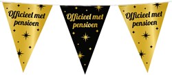 Vlaggenlijn Pensioen Classy Goud/Zwart (10m)