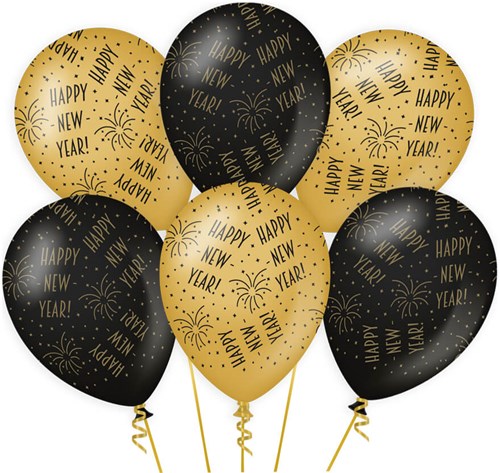 Ballonnen Classy Happy New Year (6st)