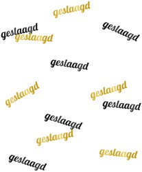 Tafelconfetti Geslaagd Classy Goud/Zwart