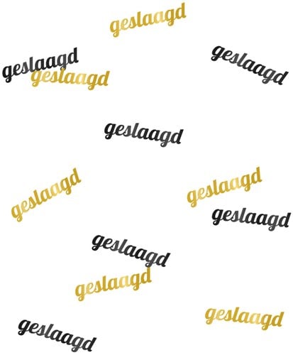 Tafelconfetti Geslaagd Classy Goud/Zwart