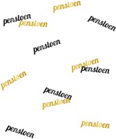 Tafelconfetti Pensioen Classy Goud/Zwart