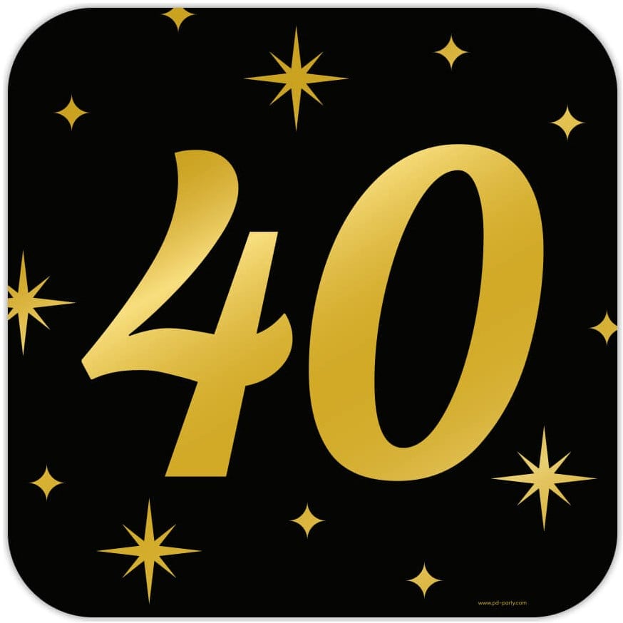 Huldeschild Classy Goud/Zwart 40 Jaar (50cm) Kopen?