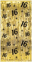 Deurgordijn Classy Goud 16 Jaar! - 200x100cm