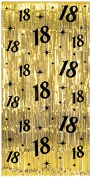 Deurgordijn Classy Goud 18 Jaar! - 200x100cm
