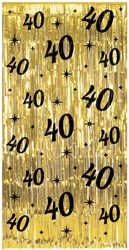 Deurgordijn Classy Goud 40 Jaar! - 200x100cm
