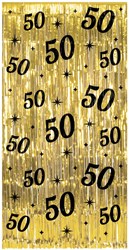 Deurgordijn Classy Goud 50 Jaar! - 200x100cm