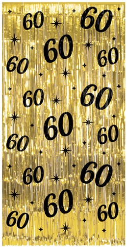 Deurgordijn Classy Goud 60 Jaar! - 200x100cm