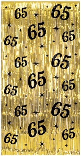 Deurgordijn Classy Goud 65 Jaar! - 200x100cm