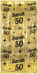 Deurgordijn Classy Goud Sarah 50 Jaar! - 200x100cm