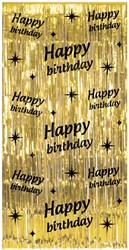 Deurgordijn Classy Goud Happy Birthday - 200x100cm