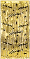 Deurgordijn Classy Goud Gefeliciteerd - 200x100cm