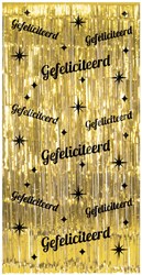 Deurgordijn Classy Goud Gefeliciteerd - 200x100cm