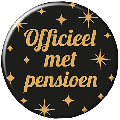 Classy Party Button Officieel met Pensioen