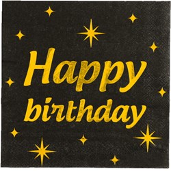 Servetten Classy Happy Birthday 16st