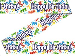 Markeerlint Happy Birthday Confetti & Slingers (10m)