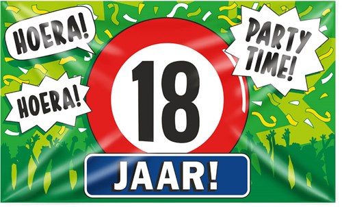 Gevelvlag 18 Jaar (150x90cm)