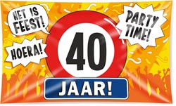Gevelvlag 40 Jaar (150x90cm)